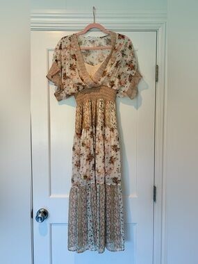 Koko + Mason Kimono Short Sleeve Midi Dress (Size S)